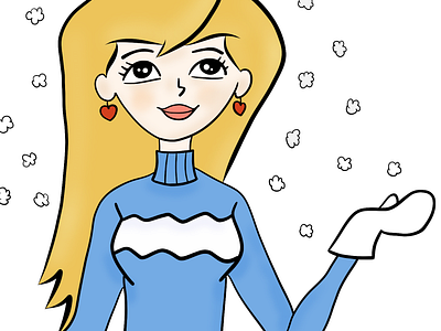 Snowgirl character design digital art