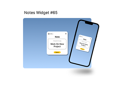 Notes Widget UI: 065 dailyui design digitalart graphicdesign ui uiux uiuxdesign user experience
