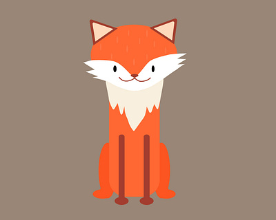 Own illustration of a fox design illustration