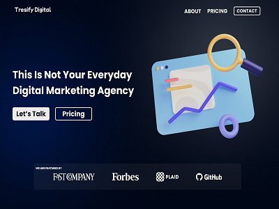 Modern Digital Agency Web Design - Tresify Digital abir 21 agency attractive web design digital digital marketing figma impressive web design modern modern web design sk abir ali tresify tresify digital tresify lab web design