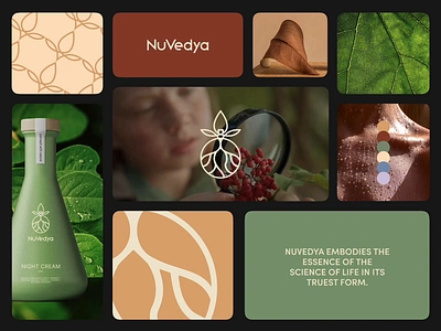 NuVedya® — ayurvedic cosmetics from Australia 🌿 beauty branding cosmetics design graphic design logo motion graphics