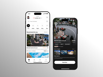 Travelling Mobile App Design, Calv. figma mobile app ui ux