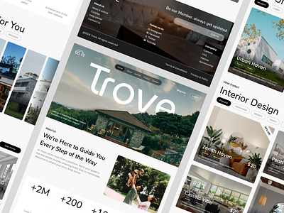 Trove - Real Estate Web Design figma ui web web design