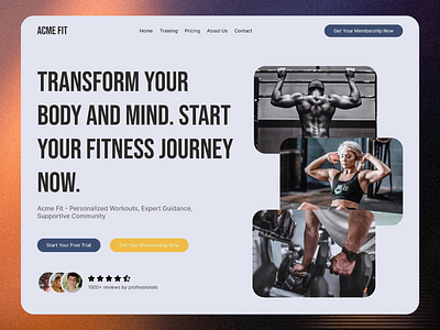Acme Fit - Gym Membership Landing Page app design fitness website landing page ui web app web design