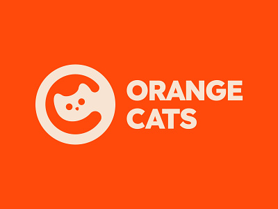 Orange Cats: co-development company branding animation branding cat coding development gaming logo negative space