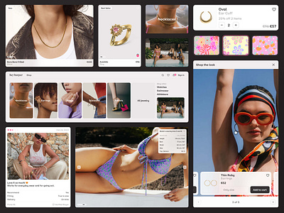 Design System of a waterproof jewellery e-commerce shop. clean components design design system e commerce e commerce design significa ui web design website