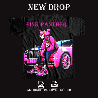 t-shirt pink panther design 3d animation graphic design logo motion graphics street street fashion streetwear