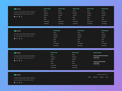 Footer - EmviUI app design emviui figma footer footer design footer responsive product design ui ux web design
