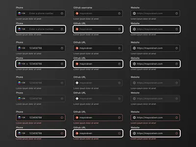 Inputs - EmviUI app design emviui figma input inputs label mayoralven product design select text area ui ui kit ux