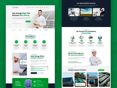 Solar Energy Landing Page Figma UI Template corporate website digital product engineer template figma template figma ui design figma webdesign figma website heating system template instant download plumber template plumbing template portfolio template renewable energy responsive solar energy solar panel ui design ui responsive ui template web design responsive