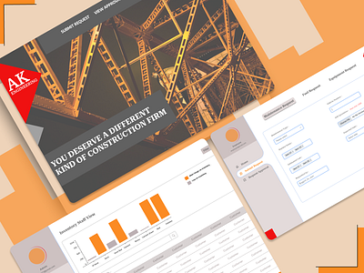 Construction System UI Design app design figma prototyping typography ui website