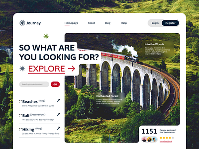 Journey - Travel Website Design grap ui web design