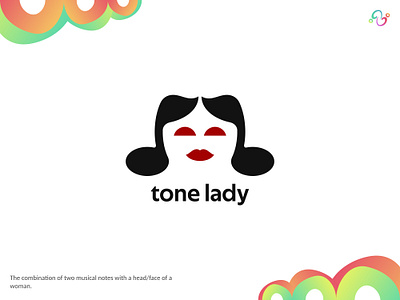 Tone Lady Logo beautiful brand design brand designer instrument lady lips logo design logo designer logo for sale logo idea logo inspiration logomark logotype music note sing tone woman women zzoe iggi