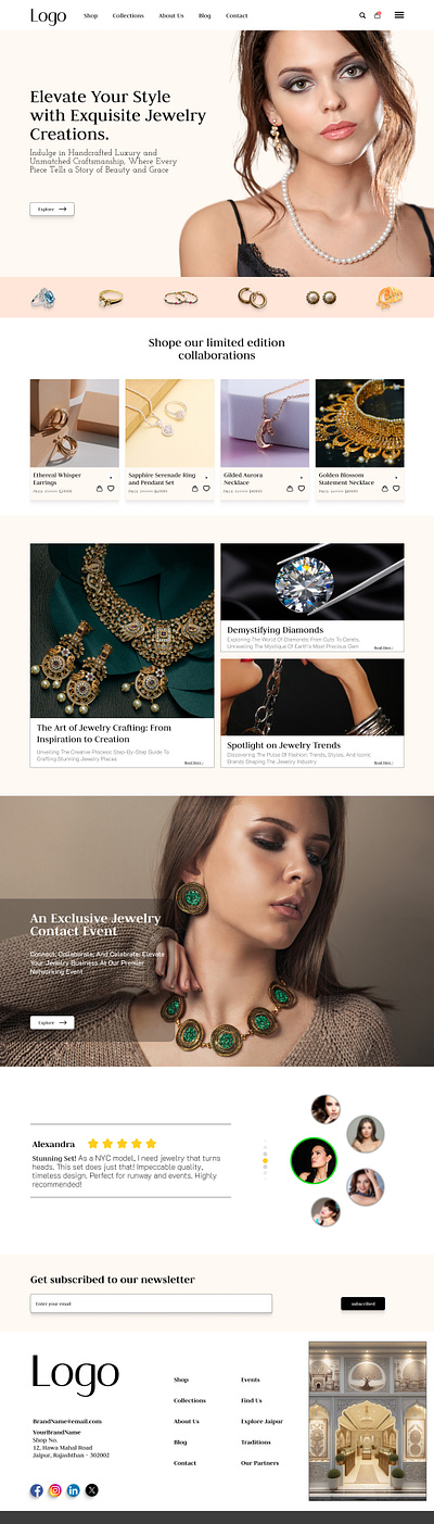 Website Design | UI?UX | Jaipur Jewelry branding e commerce graphic design logo ui uiux design website design