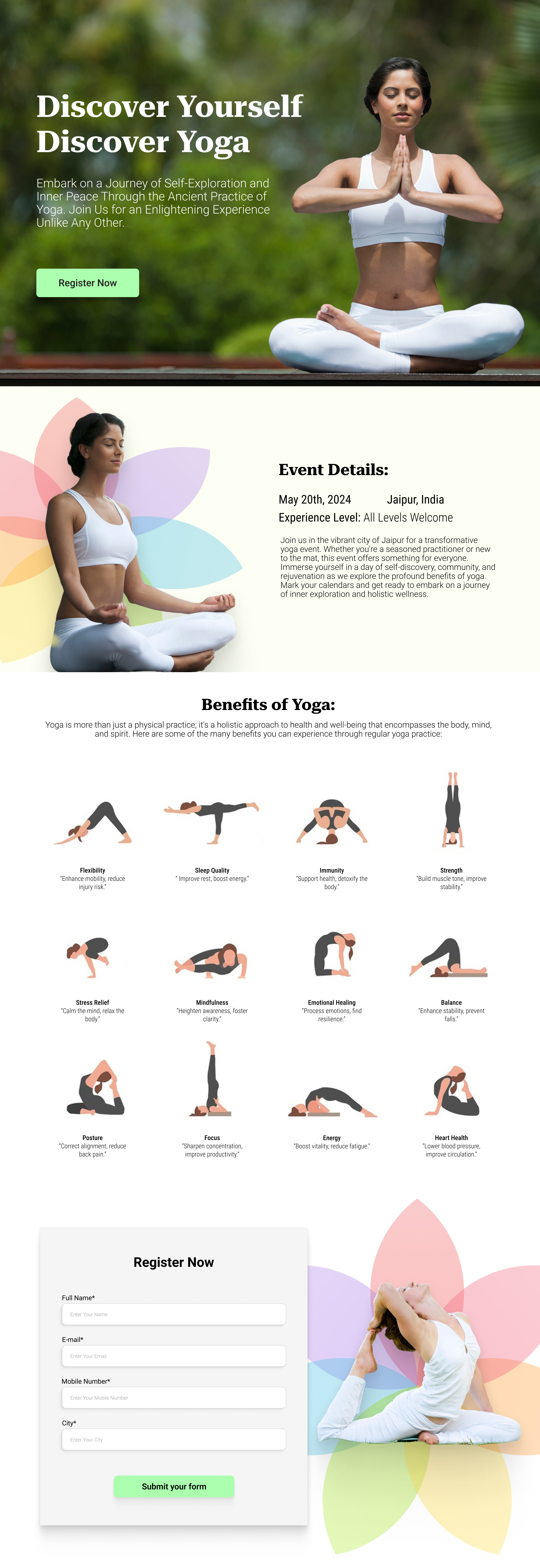 Webpage Design | UI/UX | Yoga Page design graphic design landing page logo ui website design