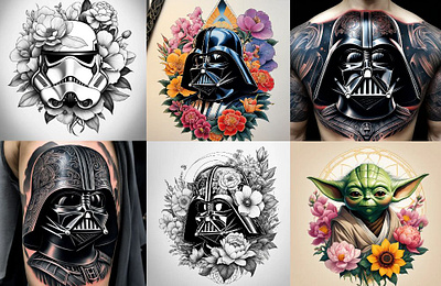 Star Wars Tattoo ai artificial intelligence design freebie mockofun tattoo tattoo design