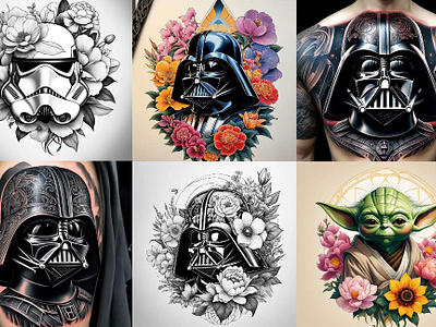 Star Wars Tattoo ai artificial intelligence design freebie mockofun tattoo tattoo design