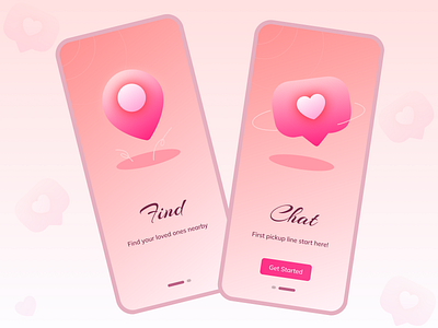Dating app 3d app design graphic design typography ui ux