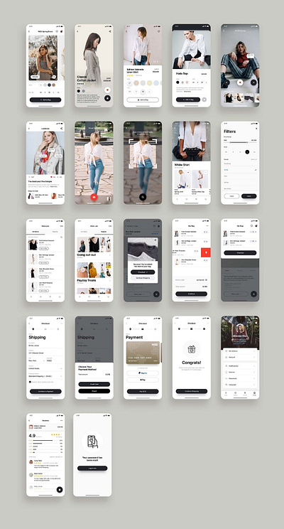 E-Commerce Mobile Application Design branding graphic design mobileapp ui