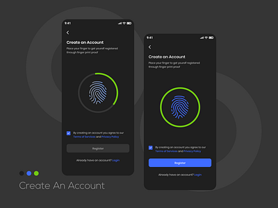 Ui Design for creating an account app create an account design minimal mobile register ui