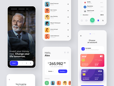 Fintech Mobile App branding clean credit card design graphic design investment logo mobile mobile app money transfer motion graphics payments personal product design ui ux wallet web3 white