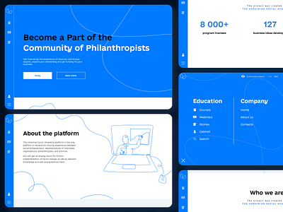Charity Educational Platform app backend branding charity design development education frontend platform social platform ui ux web design