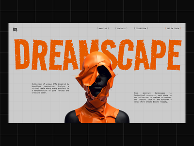 DREAMSCAPE - NFT ai crypto design graphic design landidng page minimal nft typography ui ux uxresearch web design