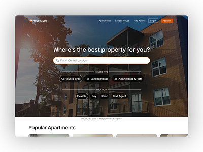 Property Agent Landing Page ui