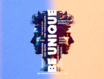 Be Unique: Embrace Your Individuality design graphic design typography ux vector wears
