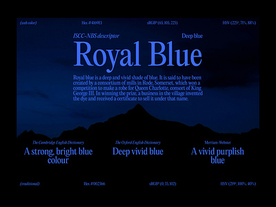 Royal Blue | Editorial layout, pt. 12 design editorial figma graphic design grid landing landing page layout minimal minimalism minimalist poster swiss typographic typography ui ui design user interface web web design