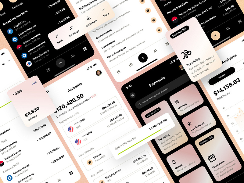 PayLoo UI kit for Finance Mobile Apps app finance mobile template ui kit wallet