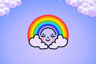 Rainbow Logo cloud cloud logo cloud rainbow cloud rainbow logo creative design logo logo design logos minimalist logo modren logo paint painting professional logo rainbow rainbow cloud logo rainbow design rainbow face rainbow face logo rainbow logo unique logo