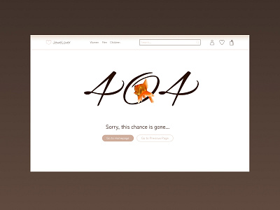 404 Page_Jewelry Store 404 page design figma jewelry