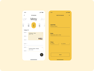 Schedule - App 👨‍💻 app design interface layout mobile ui ux