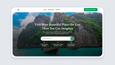 Tourism Landing page landing page ui ux