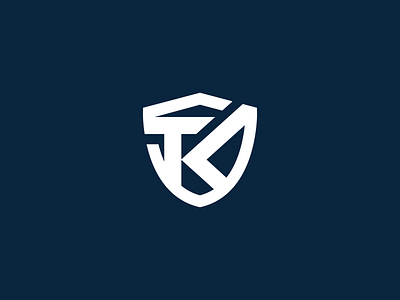 TK | Shield Logomark adobe illustrator badge brand identity branding dark blue design graphic design graphic designer illustration logo logo design logotipo mark minimalist modern monogram shield typography vector vetor