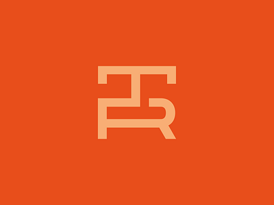 TR monogram logomark artwork badge brand branding design graphic design illustration logo logo design logos logotipo logotype mark minimalist orange color symbol typography vector vetor vintage