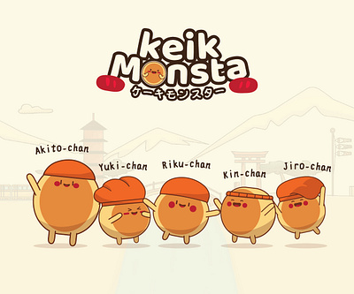 Keik Monsta, Han-Ji brand mascot branding cake graphic design illustration japan mascot