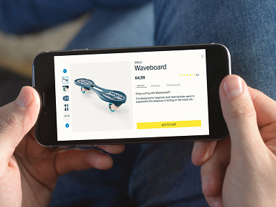 Wavebord Card Design for a Marketplace design figma marketplace product card sport waveboard