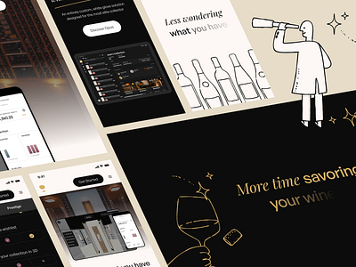 InVintory - UI/UX Website Redesign for Wine Lovers animation black and white branding home page illustration interactive design logo motion graphics product design product page ui wine wine design wine marketing wine redesign