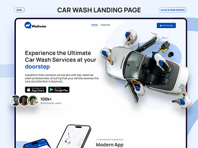 🔶 Washwise - Landing Page Design - UX/UI Design bold landing page design breakthrough design clean powerful design eye catching design fresh landing page ideas high converting landing page high converting landing pages landing page design landing page design tips landing page optimization landing pages design for results landing pages that impress modern landing page design optimize engage convert pixel perfect design seamless mobile experience sleek beautiful landing pages stunning landing pages ui