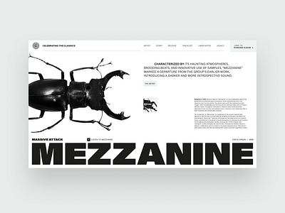 CTC#007 - Mezzanine design hero section music ui webdesign