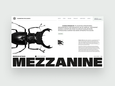 CTC#008 - Mezzanine design hero section music ui webdesign