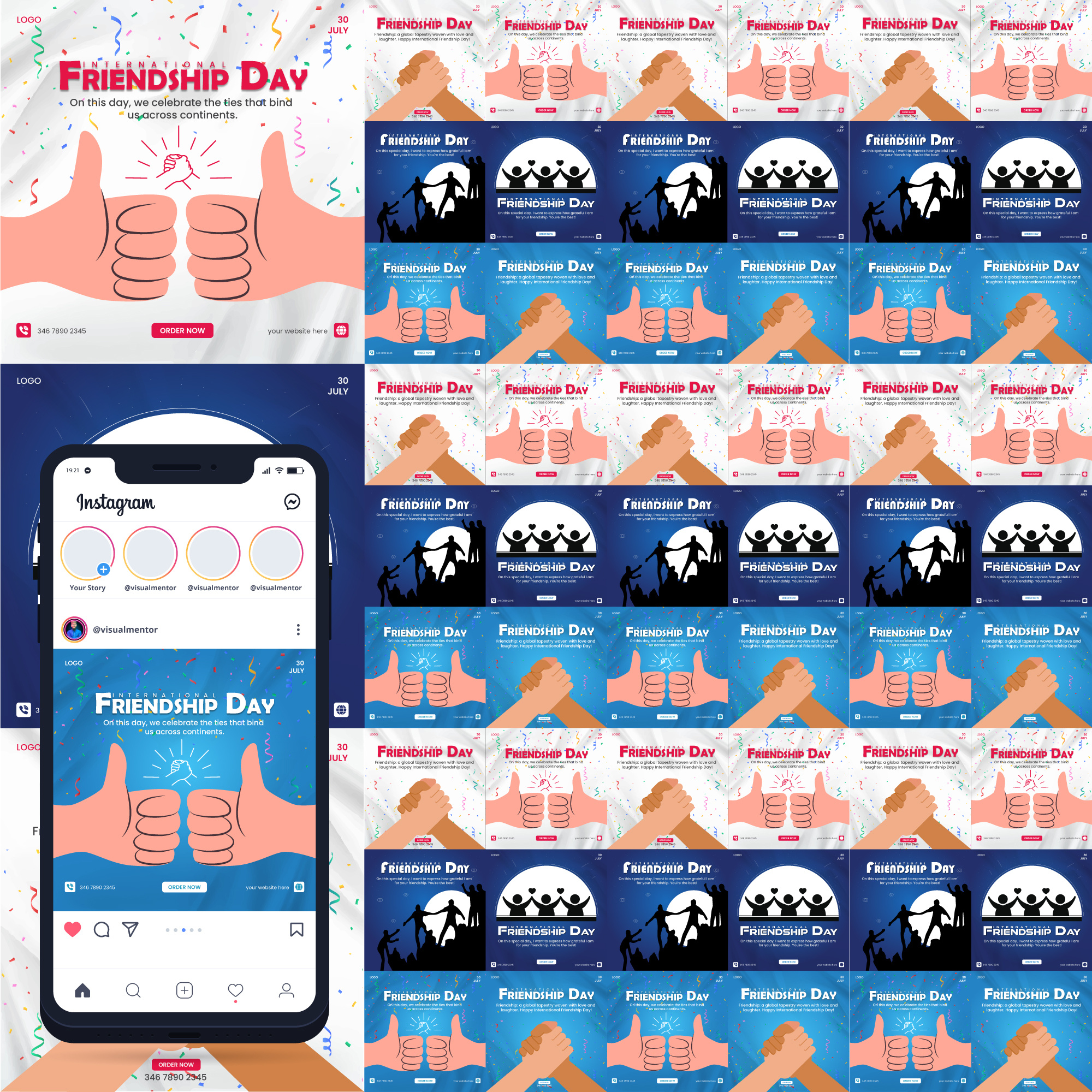 Friendship day social media post, social media ads branding business creative design dribbble friendshipday graphic design international modern post social media socialmedia socialmediadesign special