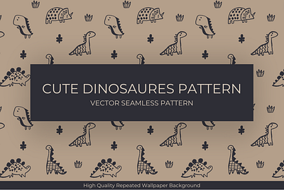 Cute Dinosaures Seamless Pattern dinos dinosaure patterns dinosaures dinosaures wallpaper little dinosaures pattern