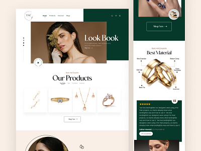 Jewelry Web App advertisement branding design development figma gold jewelers jewelry landing page marketing minimalistic purchase silver ui uiux ux