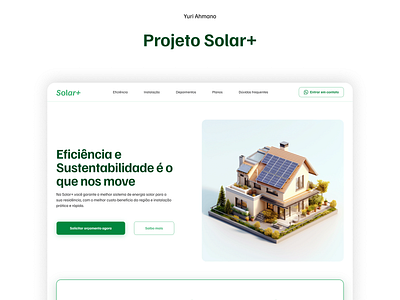 Solar+ | Site Institucional design figma framer landing page ui ui design uiux webdesign