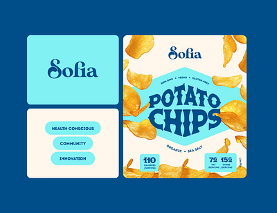 Sofia - Potato Chips - Logo + Packaging Design - Version 3 brand identity chips logo chips packaging letter letters logo logo design modern potato potato chips potato chips packaging sofia sofia logo wordmark wordmark logo