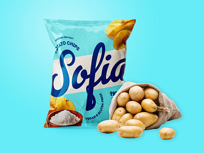 Sofia - Potato Chips - Packaging Design brand identity chips chips packaging letter letters logo logo design modern packaging packaging design potato chips potato chips packaging potato packaging sofia sofia logo wordmark wordmark logo