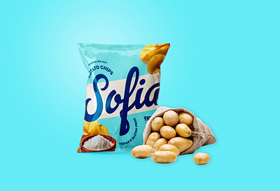 Sofia - Potato Chips - Packaging Design brand identity chips chips packaging letter letters logo logo design modern packaging packaging design potato chips potato chips packaging potato packaging sofia sofia logo wordmark wordmark logo